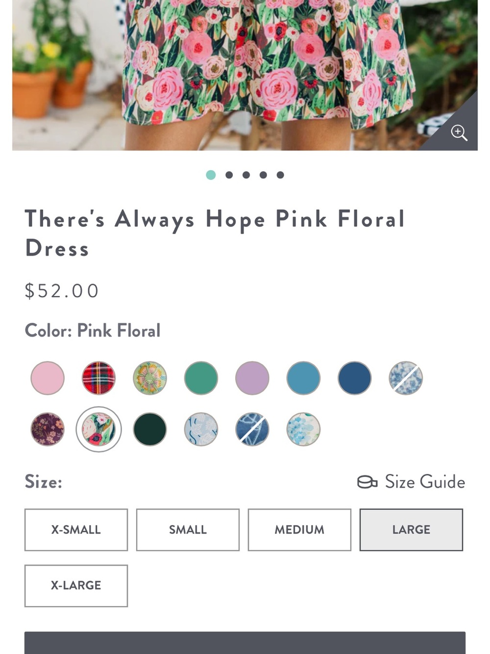 Shop the Mint | Floral Pink & Green Tie-Front Dress - Picture 9 of 10